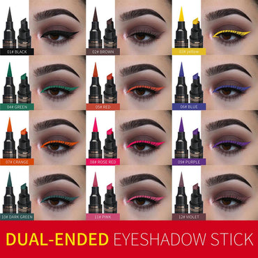 QIBEST Color Eyeliner Double-Headed Seal Color Eyeliner Pen Eyeliner Tail Seal Pen - VitaGlow Beauty Co.