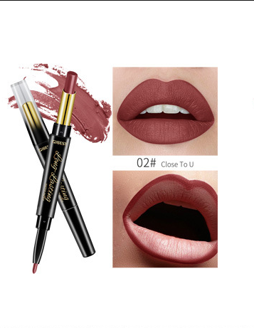 QIBEST 2-in-1 Moisturizing Matte Lipstick & Lip Liner Duo - VitaGlow Beauty Co.