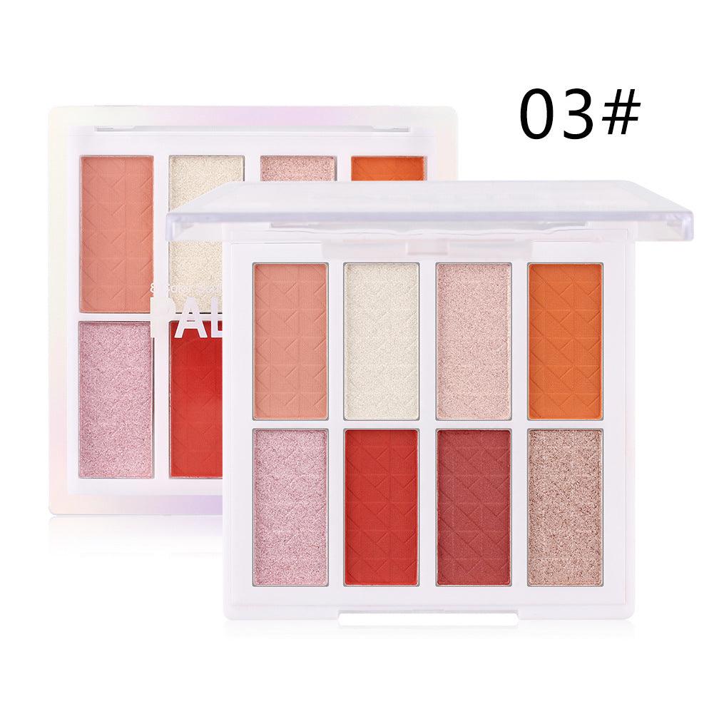 Romantic Beauty Matte Small Plate Portable Eyeshadow Makeup INS8 Color Eyeshadow Palette - VitaGlow Beauty Co.