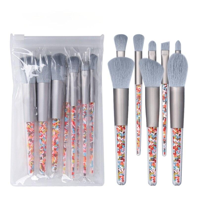 Candy Crush: 5/8pcs Mini Makeup Brushes Set - VitaGlow Beauty Co.