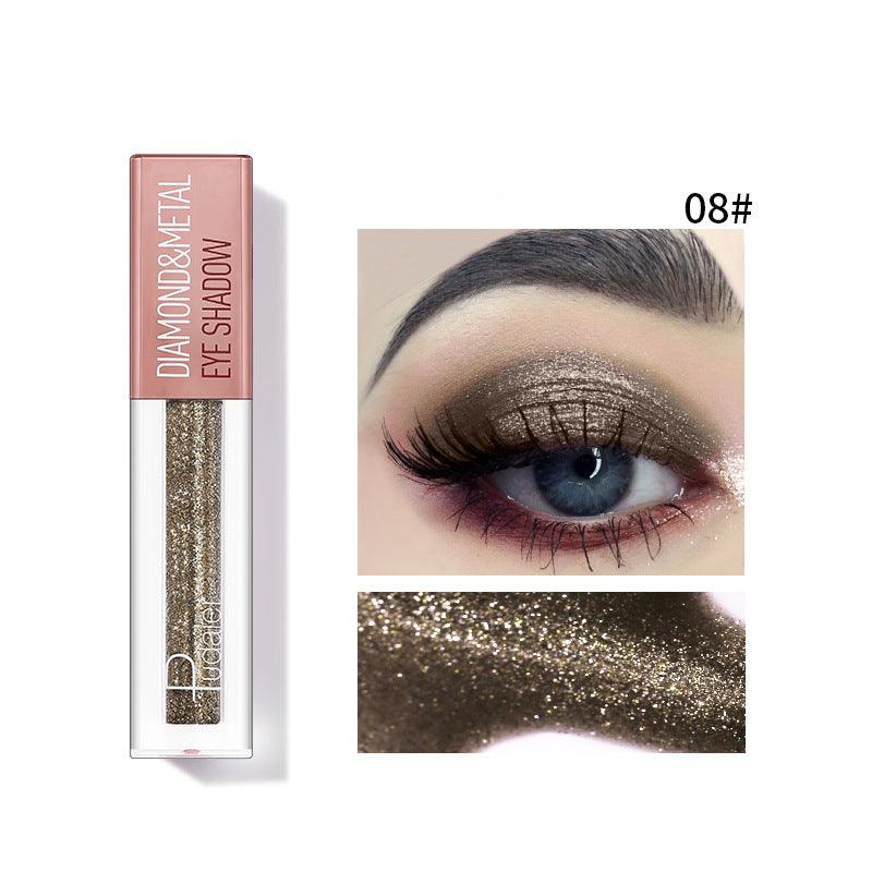 Pudaier Star Diamond Yaojin Liquid Eye Shadow Lying Silkworm Brightens Polarized Mermaid Ji Metal Eye Shadow Liquid - VitaGlow Beauty Co.