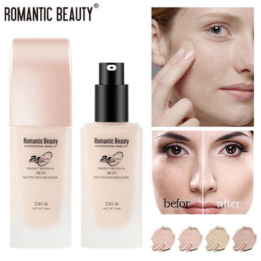 Romantic Beauty 30ml Long-Lasting Oil Control Non-Removal Foundation Concealer And Moisturizer Makeup Foundation - VitaGlow Beauty Co.