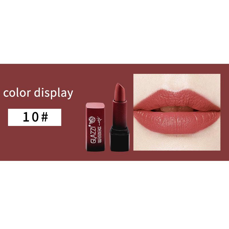 Small Square Tube Matte Matte Not Easy To Fall Off Lipstick Smooth Moisturizing Not Pull Dry Lasting Color Portable Lipstick Makeup - VitaGlow Beauty Co.