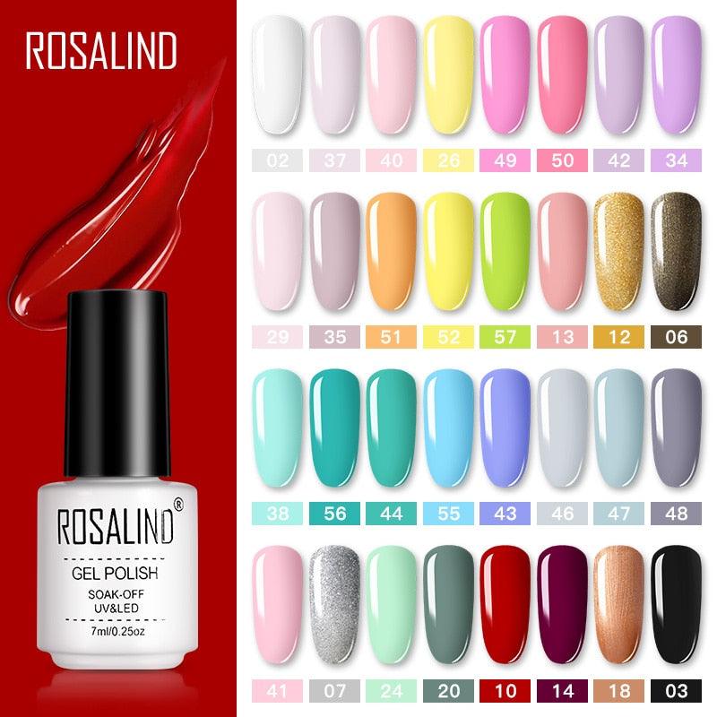 ROSALIND Gel Polish Set Manicure for Nails Semi Permanent Vernis top coat UV LED Gel Varnish Soak Off Nail Art Gel Nail Polish - VitaGlow Beauty Co.