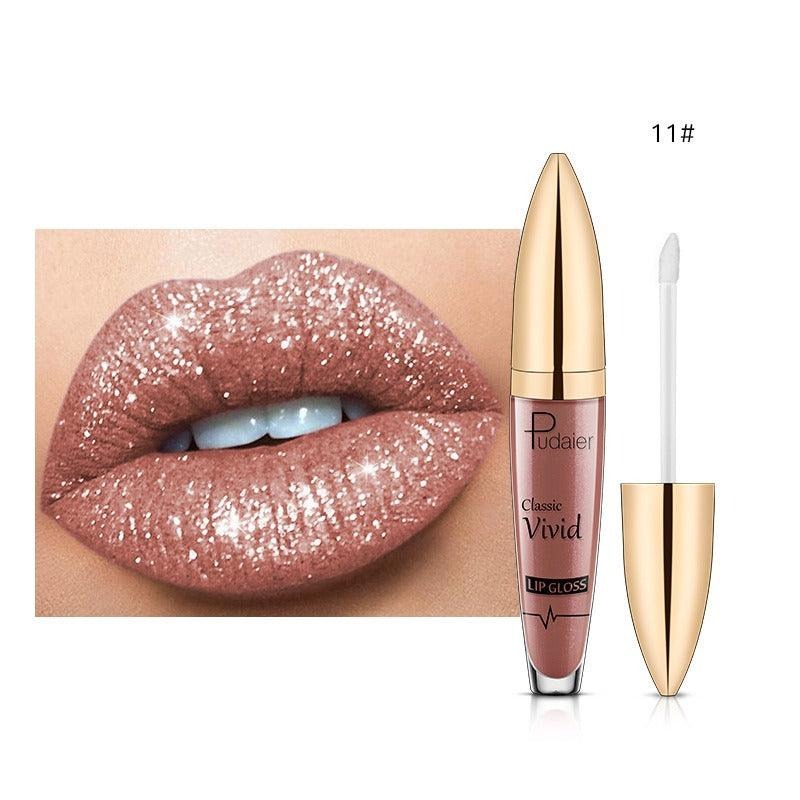 Pudaier matte pearl gloss lip gloss does not stick to cup lip glaze, develops color, liquid lipstick, and lip gloss - VitaGlow Beauty Co.