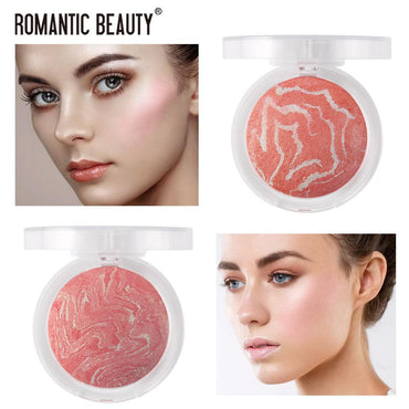 Romantic Beauty Highlighter Blush All-in-One Blush Palette Makeup Pearl Baked Powder Blush Palette - VitaGlow Beauty Co.