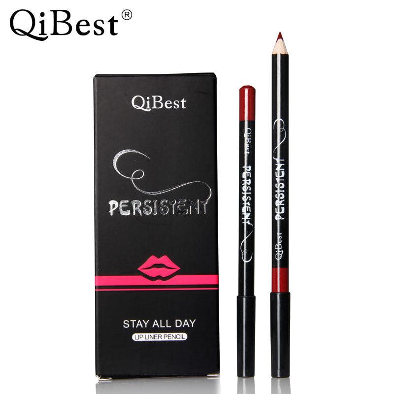 Qibest Fashion Black Rod Waterproof 12 Colors Lip Liner Lipstick Pen - VitaGlow Beauty Co.