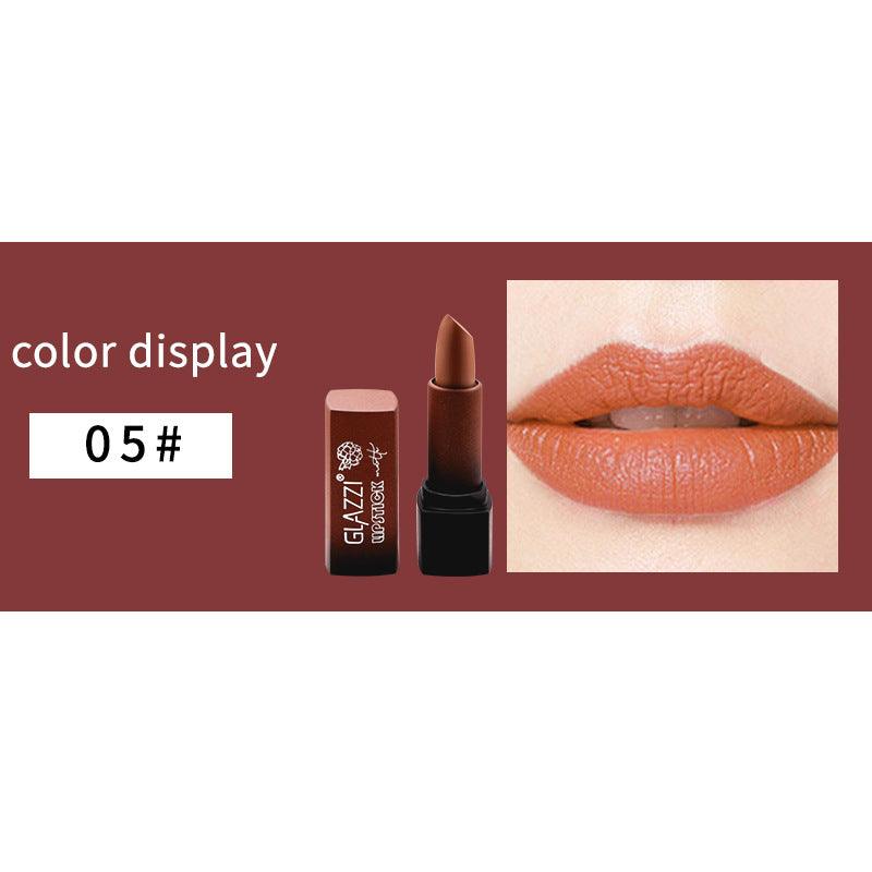 Small Square Tube Matte Matte Not Easy To Fall Off Lipstick Smooth Moisturizing Not Pull Dry Lasting Color Portable Lipstick Makeup - VitaGlow Beauty Co.