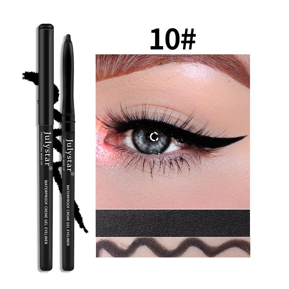 White Eyeliner Pencil Color Eyeliner Cream Not Easy To Smudge Waterproof Oil-Proof Slim Eyeliner Gel Pencil - VitaGlow Beauty Co.