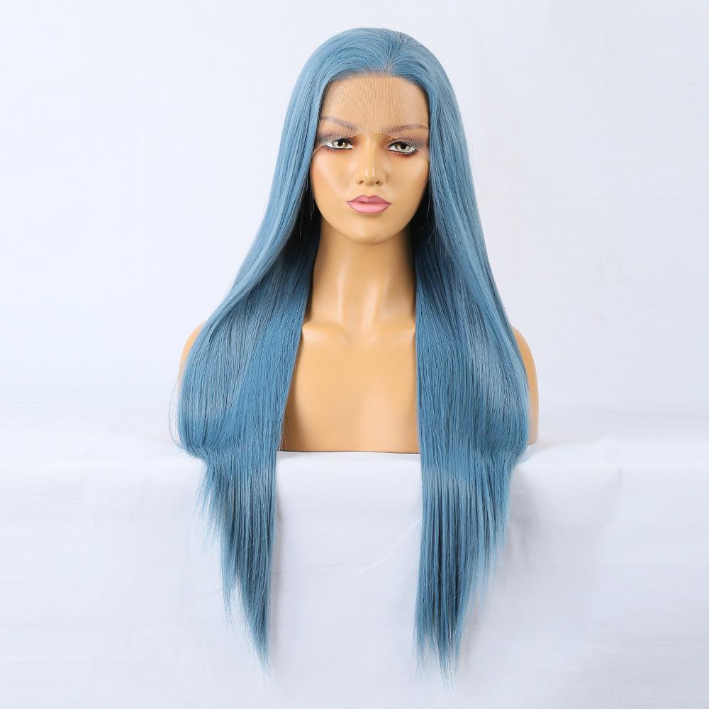 Long Straight Blue Wig - VitaGlow Beauty Co.