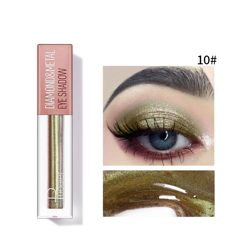 Pudaier Star Diamond Yaojin Liquid Eye Shadow Lying Silkworm Brightens Polarized Mermaid Ji Metal Eye Shadow Liquid - VitaGlow Beauty Co.