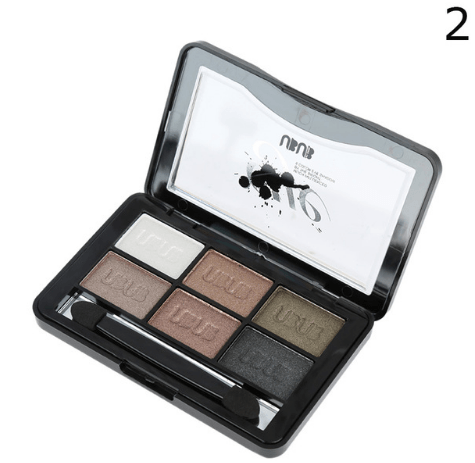 UBUB 6 Colors Roast Eye Shadow Powder Makeup Palette in Shimmer Metallic Glitter Cream Eyeshadow Palette - VitaGlow Beauty Co.