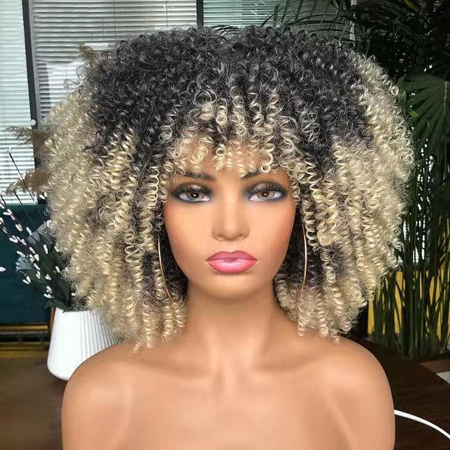 Glamorous Small Curly Hair Explosion Head Wig Set - VitaGlow Beauty Co.