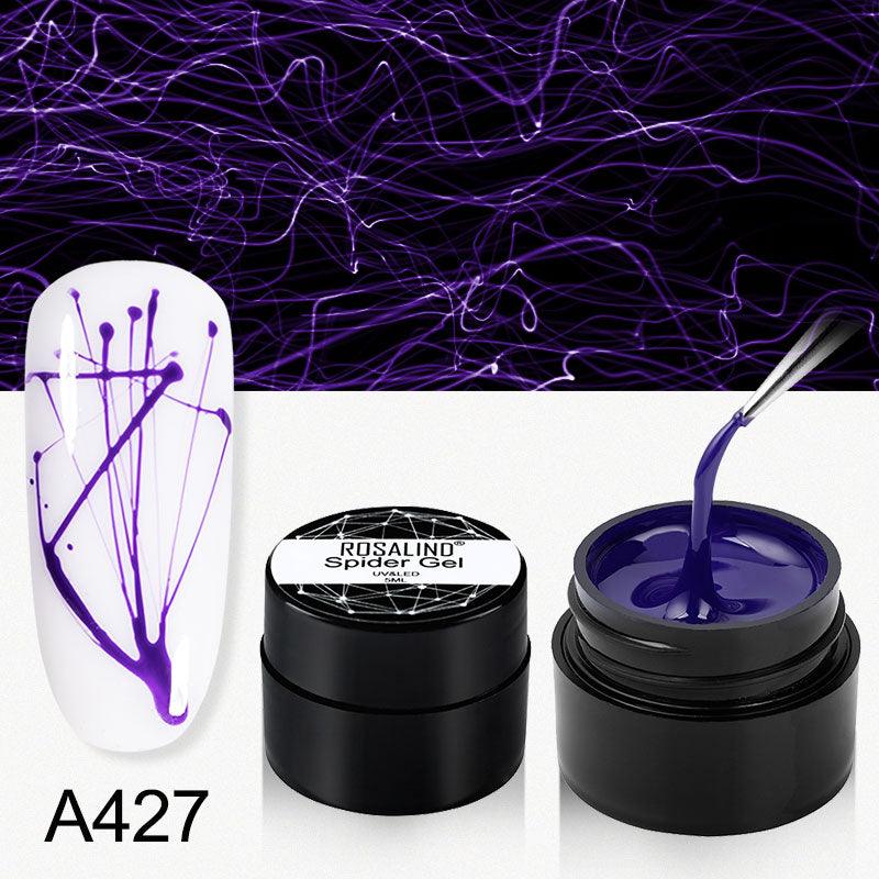 ROSALIND Gel Spider Line For Nails Art Gel Polish UV Colors Painting Gel Nail Polish Spider Gel Lacquer Web Stickers Gel Polish - VitaGlow Beauty Co.