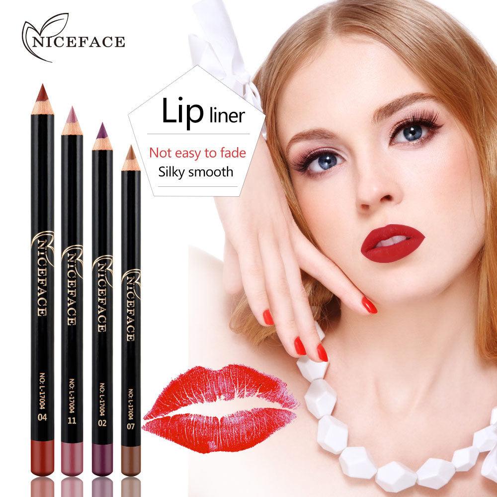 NICEFACE Nude Color Modified Lip Liner 12 Color Waterproof Lip Liner Nude Color Lip Pencil - VitaGlow Beauty Co.