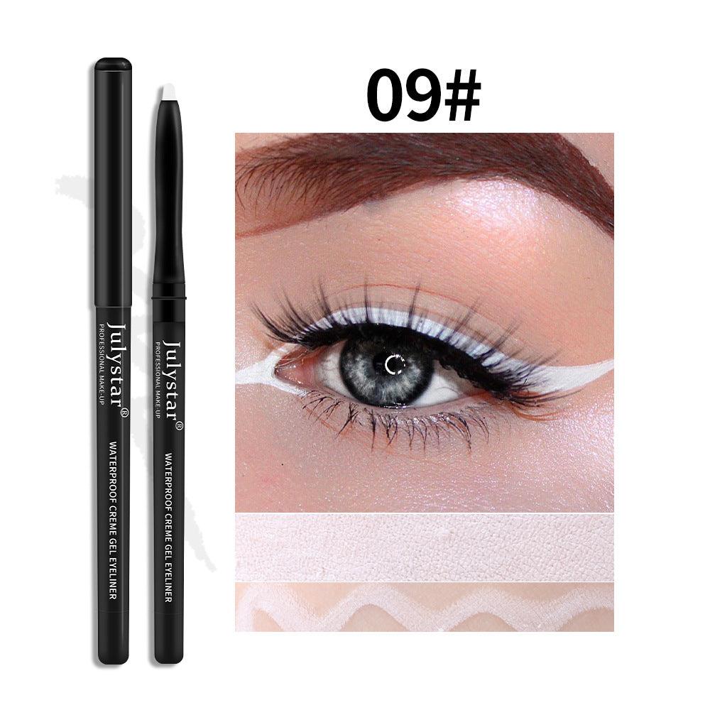 White Eyeliner Pencil Color Eyeliner Cream Not Easy To Smudge Waterproof Oil-Proof Slim Eyeliner Gel Pencil - VitaGlow Beauty Co.