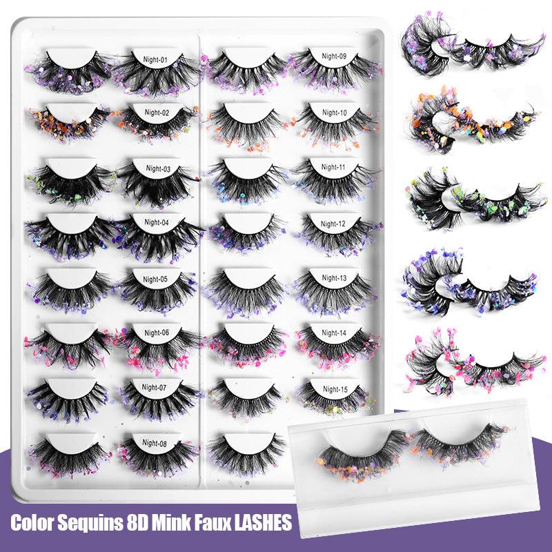 New Color Noctilucent Fried False Eyelashes Multi Layer Thick Cross Mink Like Eyelashes 8D FLUFFY - VitaGlow Beauty Co.