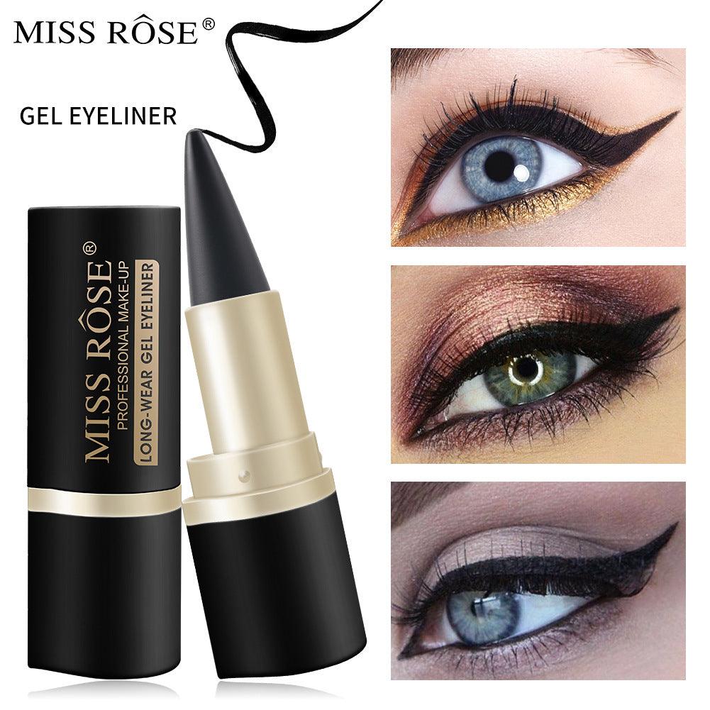 Waterproof Eyeliner Quick Drying Matt Eyeliner Single Head Black Solid Rich Eyeliner Ointment - VitaGlow Beauty Co.