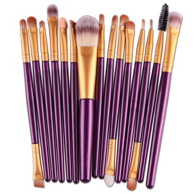 15Pcs Makeup Brushes Set - VitaGlow Beauty Co.