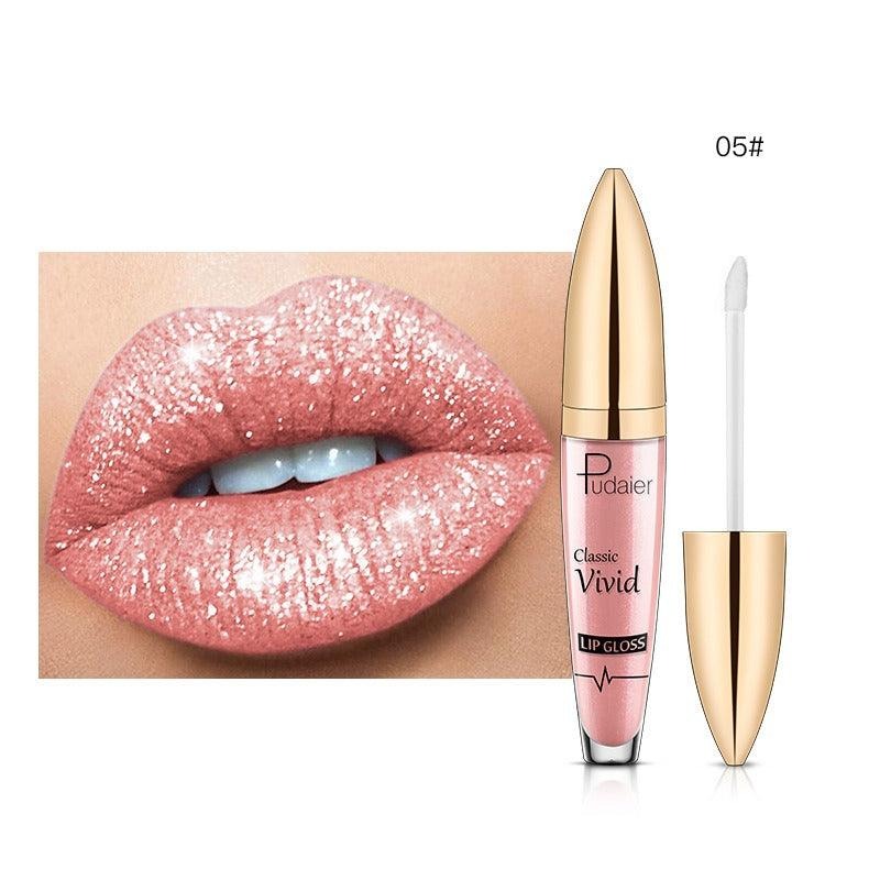 Pudaier matte pearl gloss lip gloss does not stick to cup lip glaze, develops color, liquid lipstick, and lip gloss - VitaGlow Beauty Co.