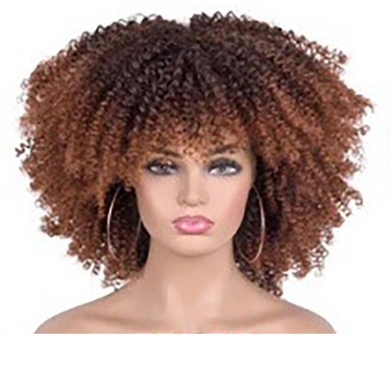 Glamorous Small Curly Hair Explosion Head Wig Set - VitaGlow Beauty Co.