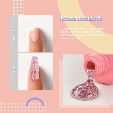 New Painless Crystal Extension Glue Temperature Change Burst Flash Nail Glue Beginner Manicure Paper-Free Extension Glue - VitaGlow Beauty Co.