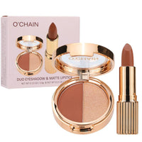 O'CHAIN Pearlescent two-color eyeshadow Matte lipstick does not fade and does not stick to the cup powdery delicate eyeshadow palette - VitaGlow Beauty Co.