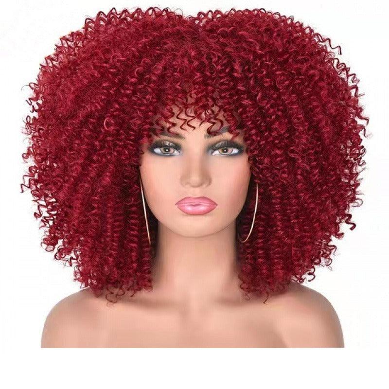 Glamorous Small Curly Hair Explosion Head Wig Set - VitaGlow Beauty Co.