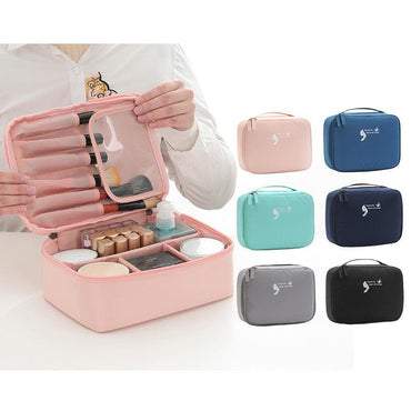 Travel Cosmetic Bag Square Storage Bag Portable Storage Bag Wash Bag Cosmetic Storage Bag - VitaGlow Beauty Co.