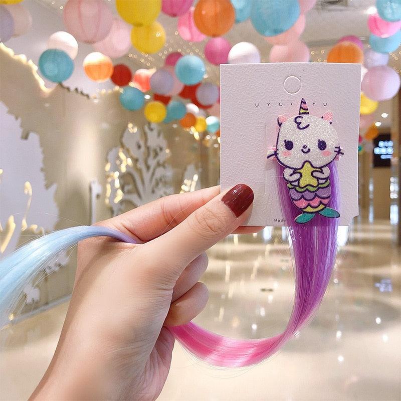 Sweet Colorful Hairpin Lovely Children Girls Hairclip Kids Cute Barrette Cartoon Extension Braider Rainbow Hair Accessories - VitaGlow Beauty Co.