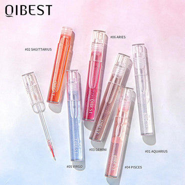 QIBEST Water Light Lip Gloss Mirror Glass Lip Glaze Moisturizing Moisturizing Water Light Lip Gloss Not Easy To Fade Transparent Lip Gloss - VitaGlow Beauty Co.