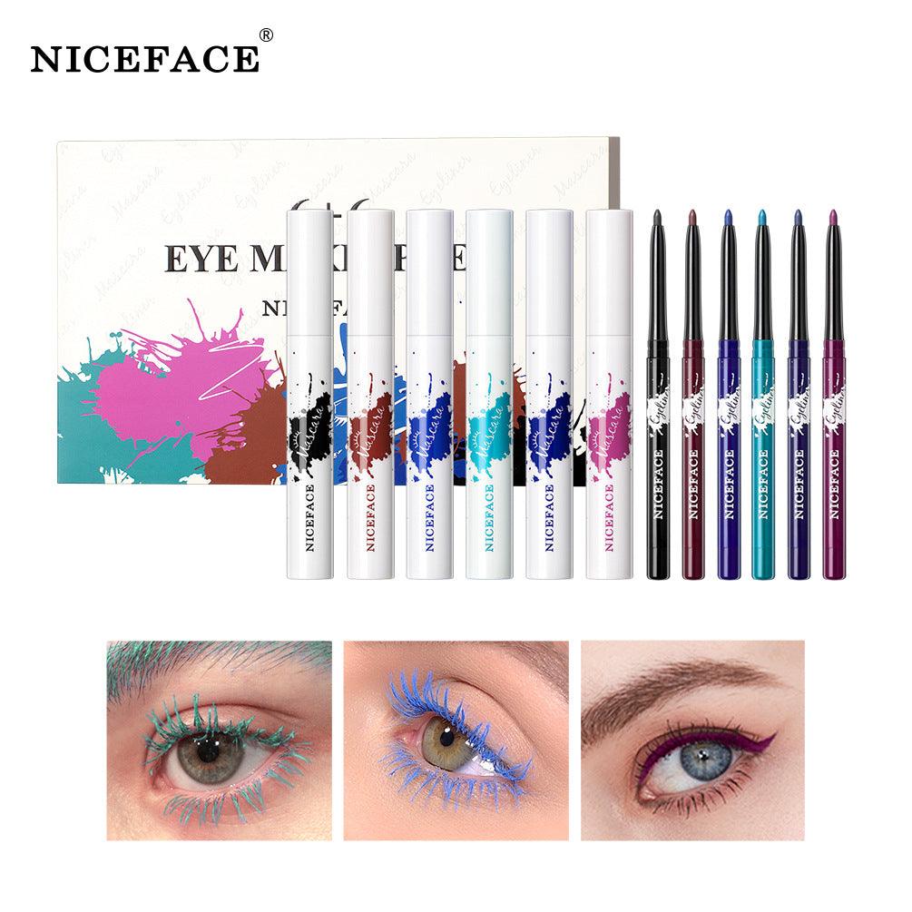 NICEFACE Mascara + Eyeliner Slender Curling Waterproof Sweat-Proof And Not Smudged Eyeliner Gel Pen - VitaGlow Beauty Co.