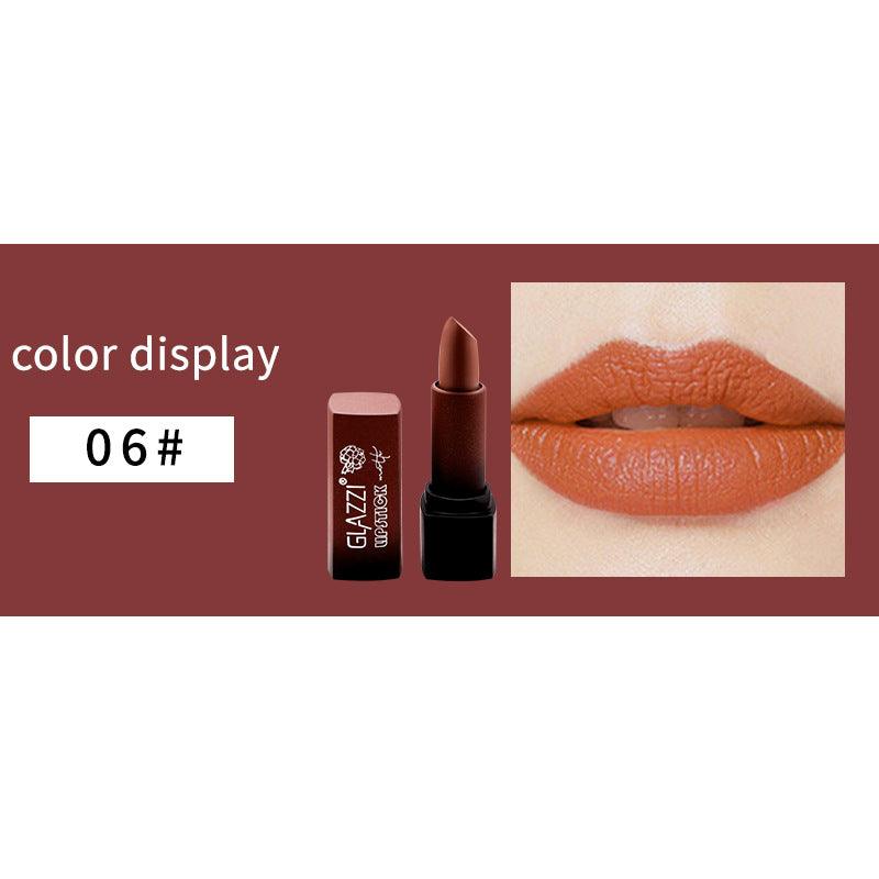 Small Square Tube Matte Matte Not Easy To Fall Off Lipstick Smooth Moisturizing Not Pull Dry Lasting Color Portable Lipstick Makeup - VitaGlow Beauty Co.