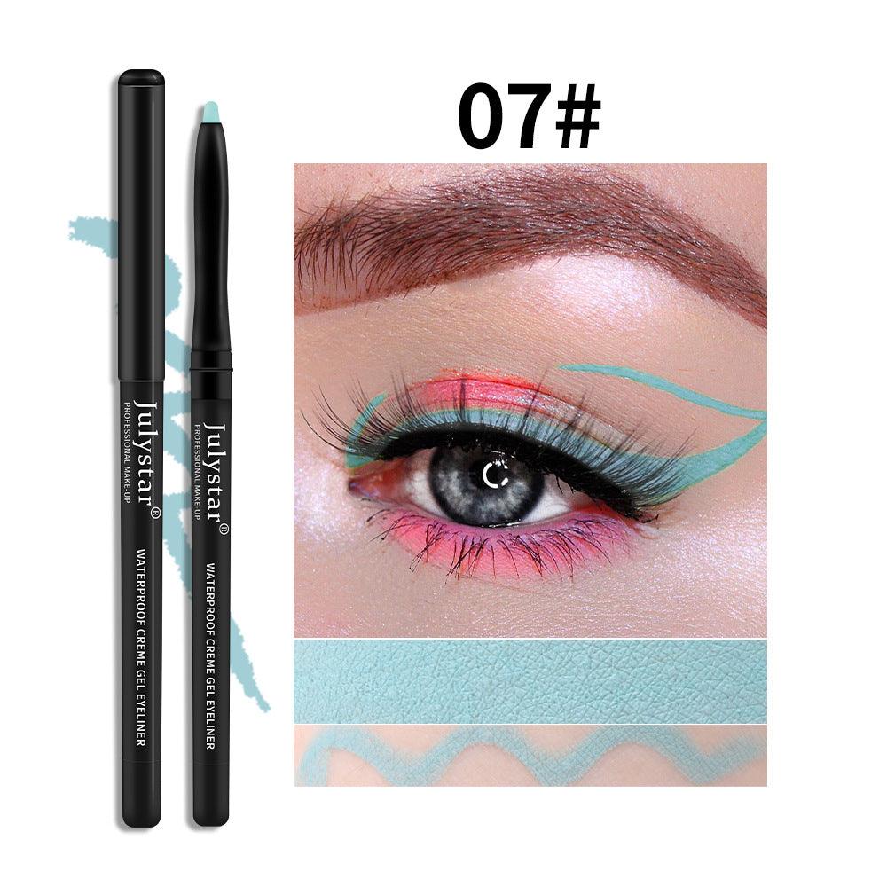 White Eyeliner Pencil Color Eyeliner Cream Not Easy To Smudge Waterproof Oil-Proof Slim Eyeliner Gel Pencil - VitaGlow Beauty Co.