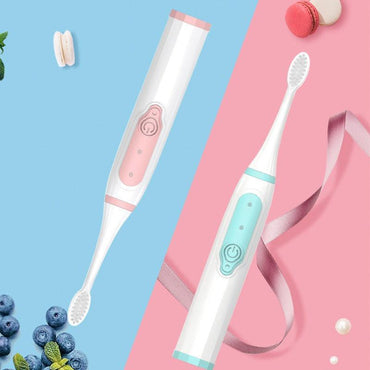 New Macaron Three Color Fresh Adult Children Soft Hair Battery Acoustic Electric Toothbrush - VitaGlow Beauty Co.