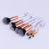 10Pcs/Set Makeup Brushes with Marbling Handles - VitaGlow Beauty Co.