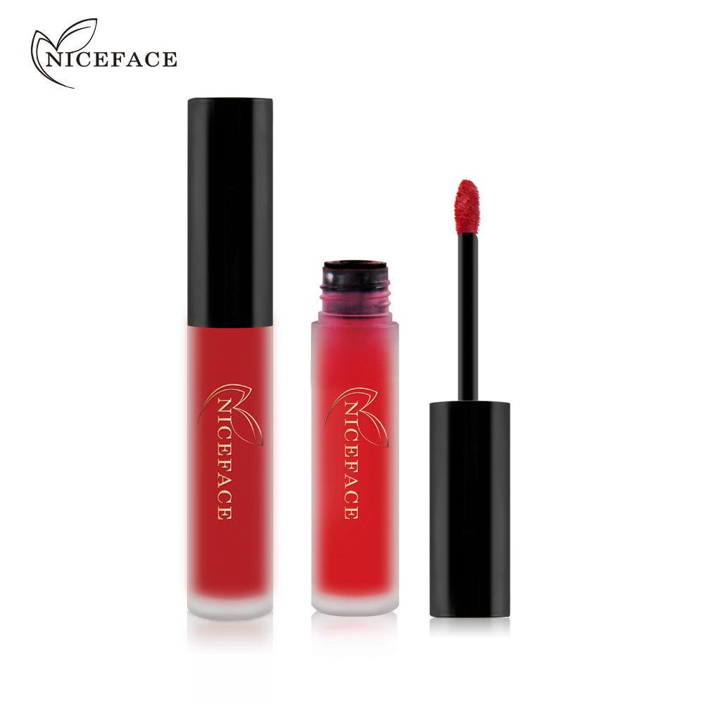 NICEFACE Matte Lip Glaze Does Not Fade And Does Not Stick To Cup Lip Gloss Non-Moisturizing Lipstick Orange - VitaGlow Beauty Co.