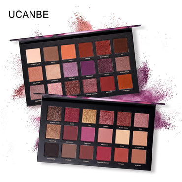 Ucanbe New 18 color rose gold eye shadow plate huda desert plate mashed potatoes Mermaid Ji Jin eye shadow makeup - VitaGlow Beauty Co.