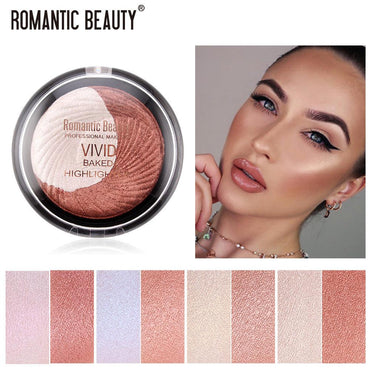 Romantic Beauty Two-Color Highlight Powder To Decorate The Face Pearl Light To Brighten The Lasting Highlight Powder - VitaGlow Beauty Co.