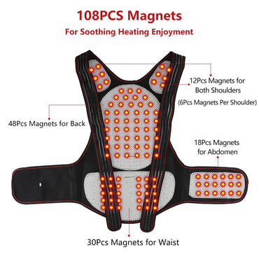 Self-Heating Shoulder Shirt Waistcoat Support Belt Shoulder Warm Shirt Magnetic Therapy Vest Back Protection Shirt - VitaGlow Beauty Co.