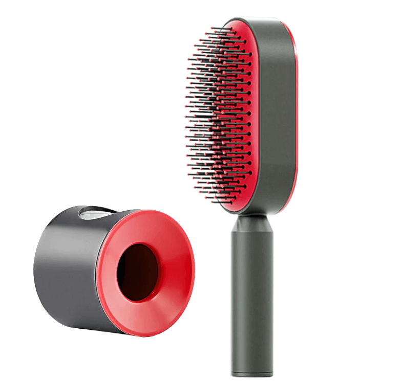 Upgraded Press Type Cleaning Design Air Cushion Comb For Women's Long Hair Air Bag Massage Comb Household Comb - VitaGlow Beauty Co.