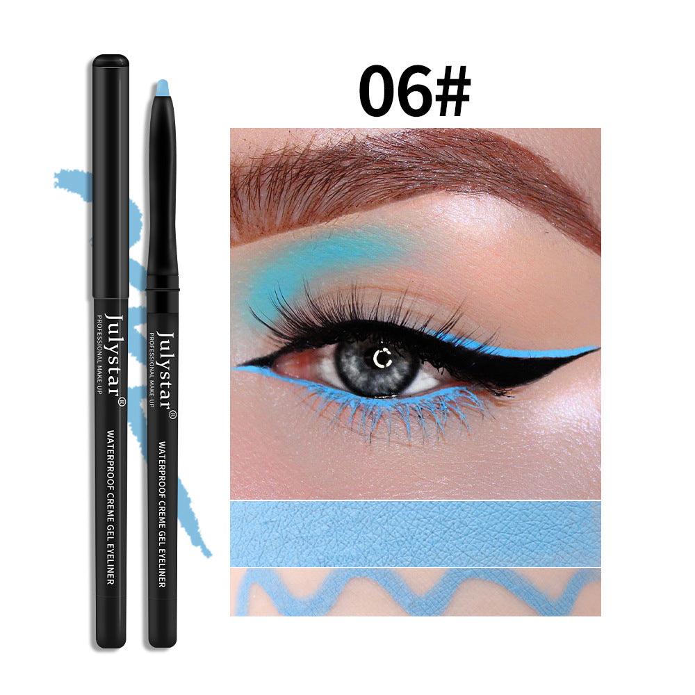 White Eyeliner Pencil Color Eyeliner Cream Not Easy To Smudge Waterproof Oil-Proof Slim Eyeliner Gel Pencil - VitaGlow Beauty Co.