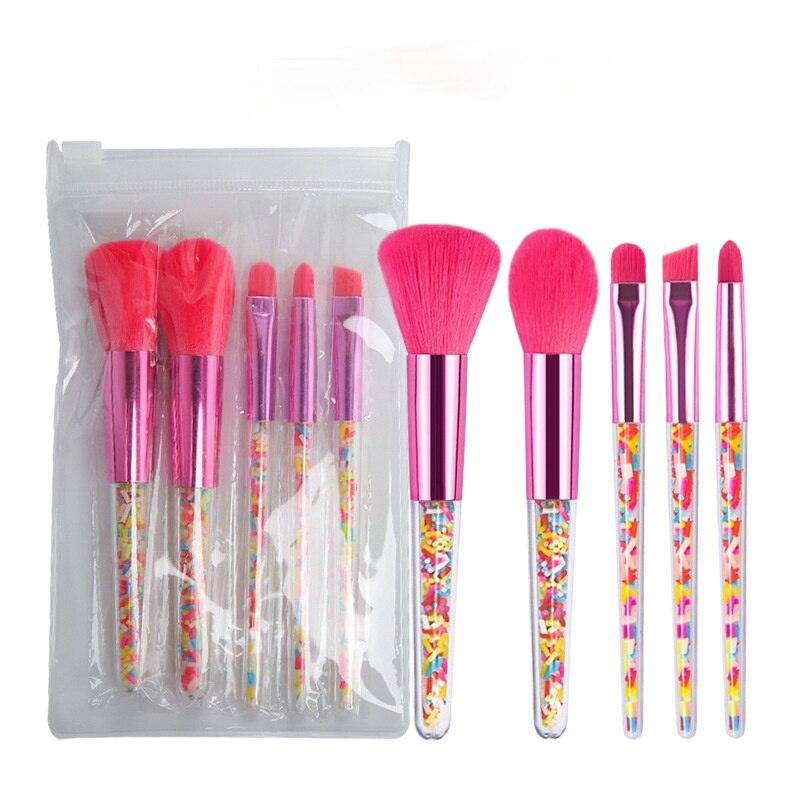 Candy Crush: 5/8pcs Mini Makeup Brushes Set - VitaGlow Beauty Co.