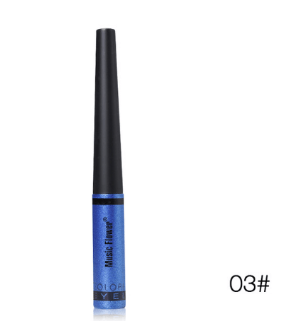 Music Flower Brand 6 Color Shimmer Liquid Eyeliner Pen Brightening Eyes Makeup Eye Liner Pencil Waterproof Quick Drying Eyelid - VitaGlow Beauty Co.