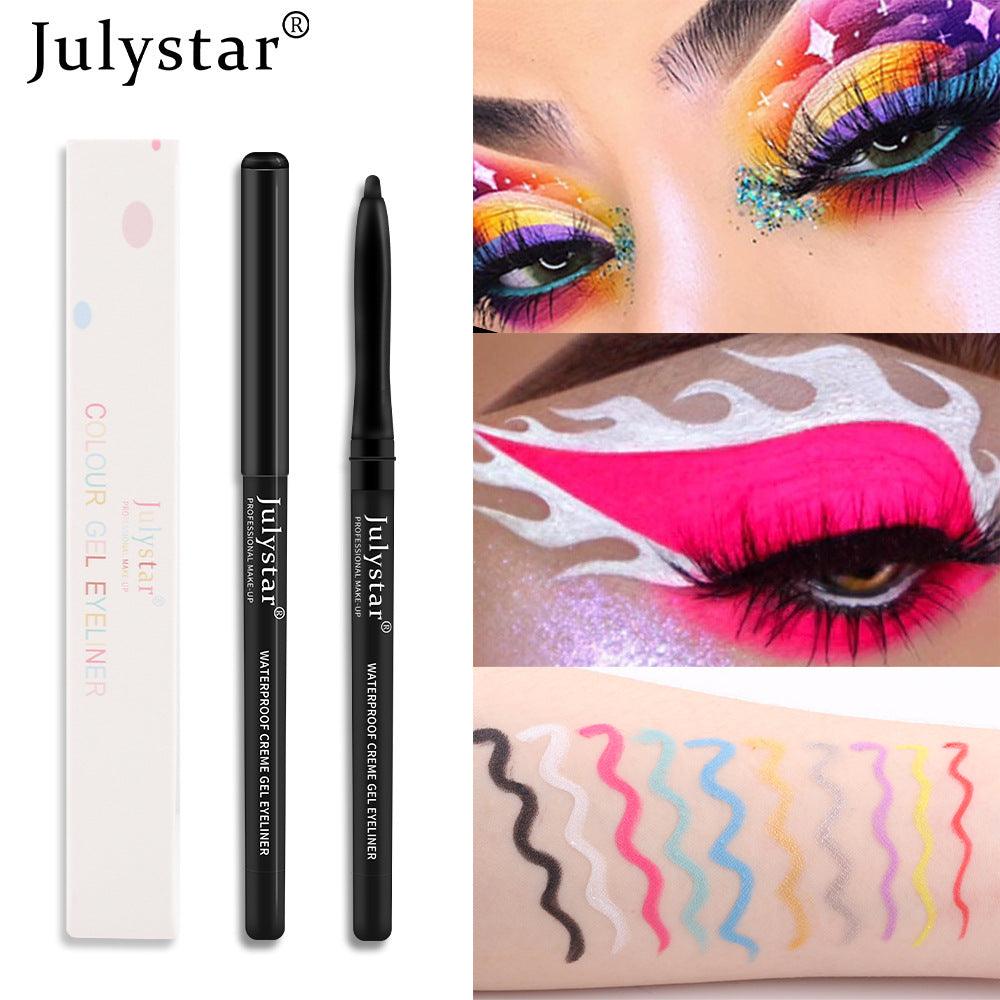 White Eyeliner Pencil Color Eyeliner Cream Not Easy To Smudge Waterproof Oil-Proof Slim Eyeliner Gel Pencil - VitaGlow Beauty Co.