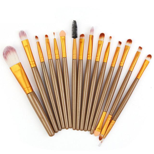 15Pcs Makeup Brushes Set - VitaGlow Beauty Co.