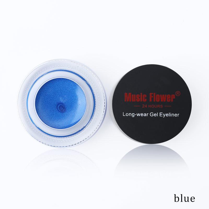 Music Flower Brand Black Waterproof Eyeliner Gel Makeup Cosmetic Gel Eye Liner With Brush 24 Hours Long-lasting - VitaGlow Beauty Co.