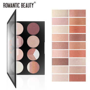 Romantic Beauty 8-Compartment Multi-Color Eyeshadow Pearl Matte Easy To Apply Finishing Eyeshadow Palette - VitaGlow Beauty Co.