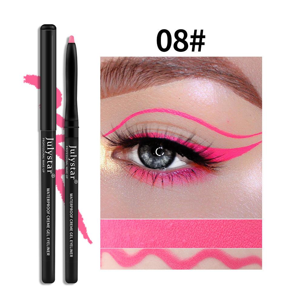 White Eyeliner Pencil Color Eyeliner Cream Not Easy To Smudge Waterproof Oil-Proof Slim Eyeliner Gel Pencil - VitaGlow Beauty Co.