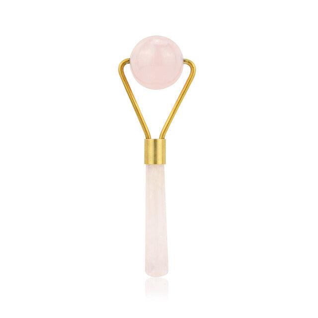 Natural Rose Quartz Facial Massage Crystal Stone Body Jade Massager Derma Roller Skincare Ice Roller Wrinkle Removal Beauty Tool - VitaGlow Beauty Co.